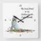 Labradoodle Dog In Leaves Quote Wall Clock | Zazzle