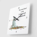 Labradoodle Dog In Leaves Quote Wall Clock | Zazzle