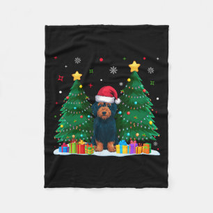 Labradoodle Dog Lovers Santa Hat Ugly Christmas Sw Fleece Blanket