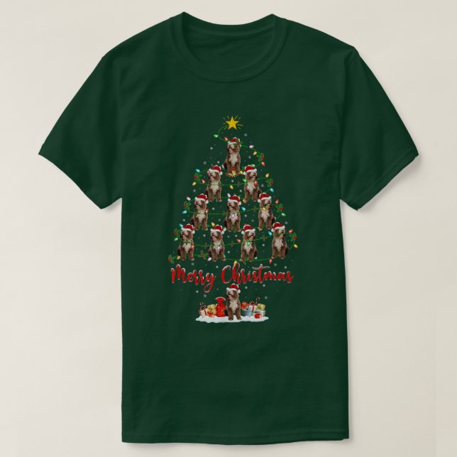 Labradoodle Dog Matching Santa Labradoodle Christm T-Shirt (Design Front)