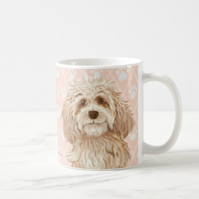 Labradoodle Dog Paintings / Labradoodle Love / Coffee Mug (Right)