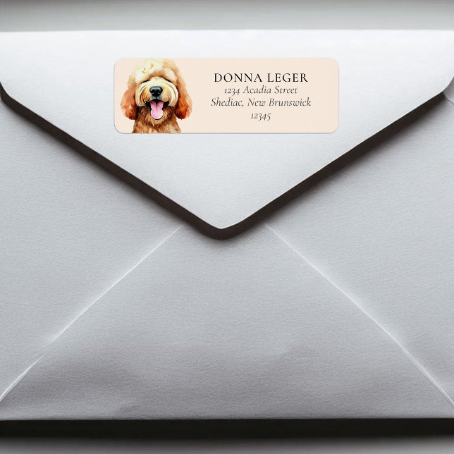 Labradoodle Dog Personalized Address Label