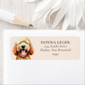 Labradoodle Dog Personalized Address Label (Insitu)