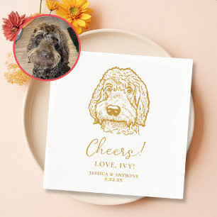 Labradoodle Dog Personalized Cheers Napkins