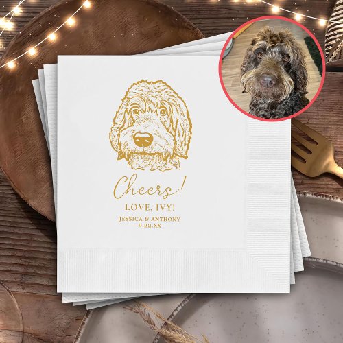 Labradoodle Dog Personalized Cheers Napkins