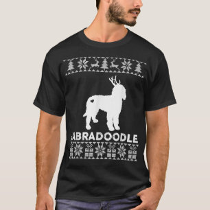 Labradoodle Dog Pet Lover Reindeer Ugly Christmas T-Shirt