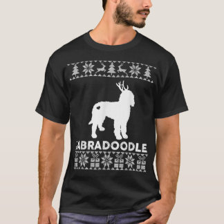 Labradoodle Dog Pet Lover Reindeer Ugly Christmas T-Shirt