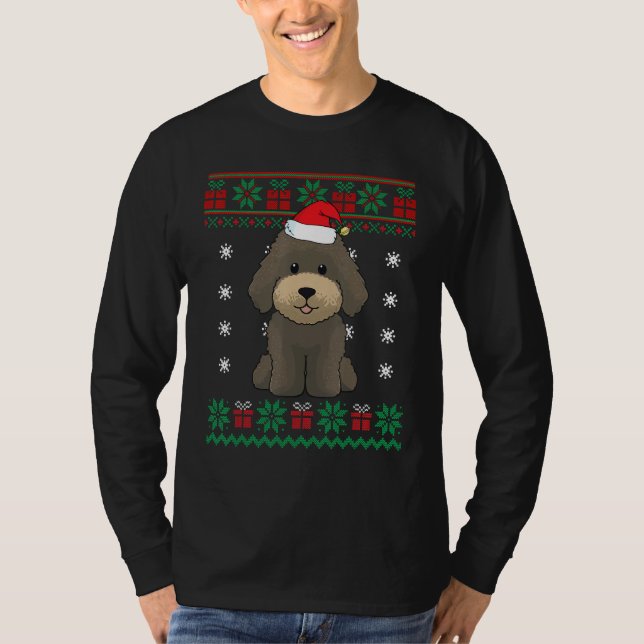 Labradoodle Dog Ugly Sweater Christmas  Puppy Dog (Front)