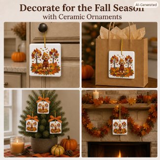 Labradoodle Family Dog Happy Fall Autumn