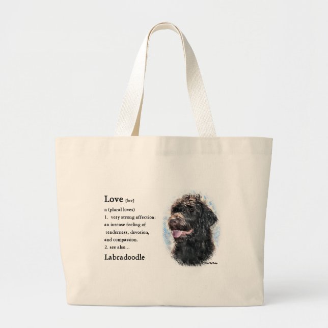 Labradoodle Gifts Large Tote Bag (Front)