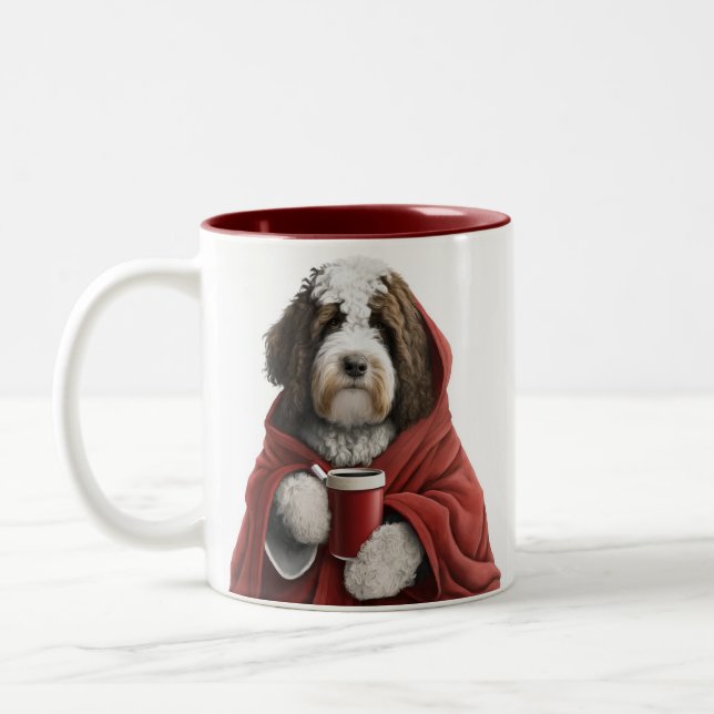 Labradoodle, goldendoodle, bernedoodle coffee mug (Left)