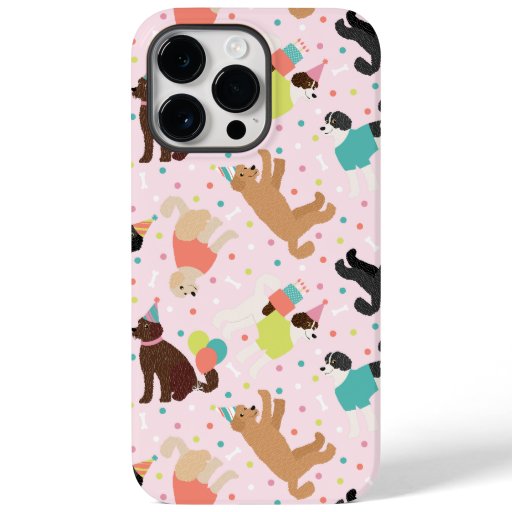 Labradoodle / Goldendoodle Birthday Party Case-Mate iPhone 14 Pro Max Case