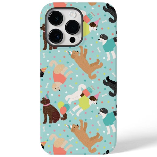 Labradoodle / Goldendoodle Birthday Party Case-Mate iPhone 14 Pro Max Case