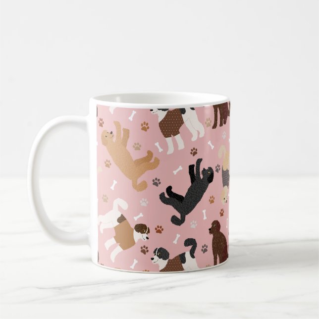 Labradoodle / Goldendoodle Bones and Paws Coffee M Coffee Mug (Left)