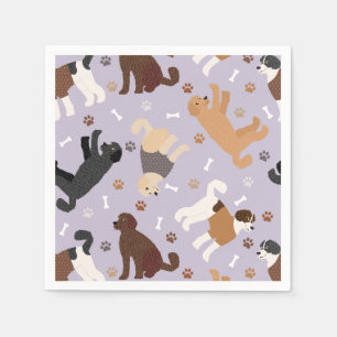 Labradoodle / Goldendoodle Bones and Paws Napkins