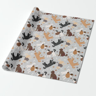 Labradoodle / Goldendoodle Bones and Paws Wrapping Paper