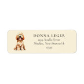 Labradoodle Goldendoodle Dog Address Label (Front)