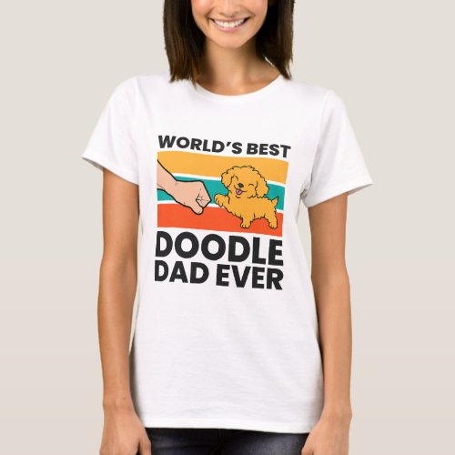 Labradoodle Goldendoodle Dog Worlds Best Doodle Da T_Shirt