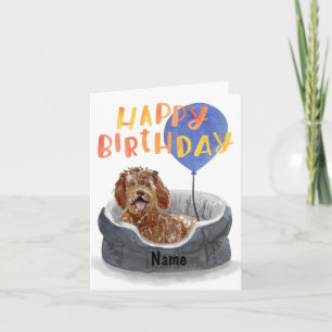 Labradoodle Greeting Card Personalised