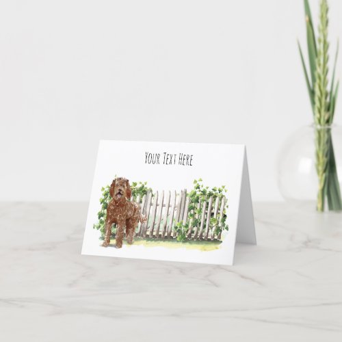 Labradoodle Greeting Card Personalized