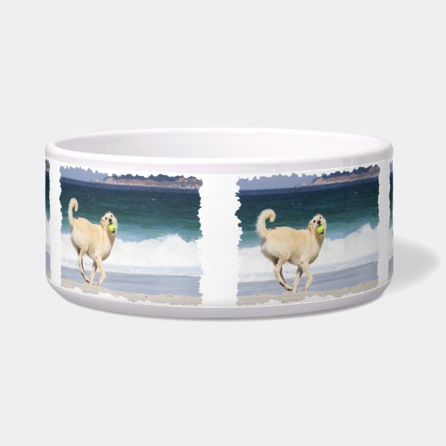 Labradoodle - Happy Day on the Beach Bowl (Front)