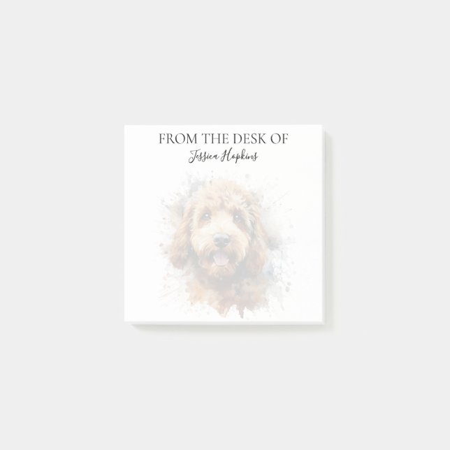 Labradoodle Lover Monogrammed Dog Post-it Notes (Front)