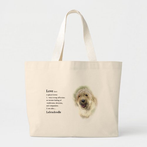 Labradoodle Lovers Gifts Large Tote Bag