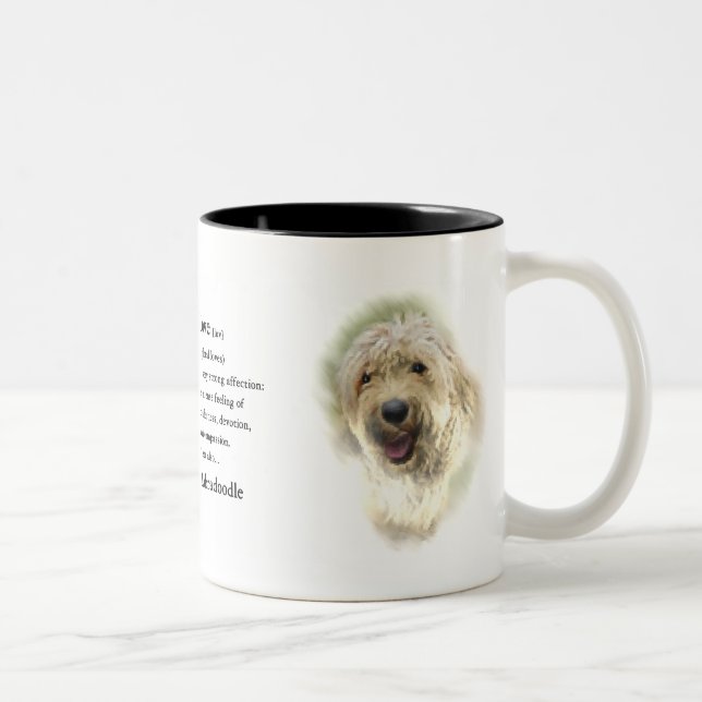 Labradoodle Lovers Gifts Two-Tone Coffee Mug (Right)