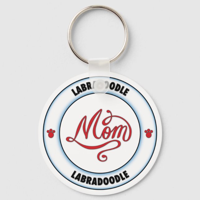 LABRADOODLE mom Keychain (Front)