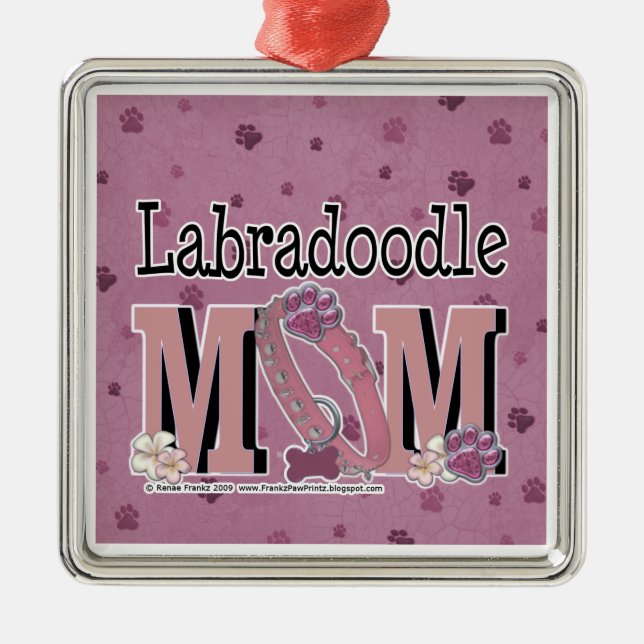 LabraDoodle MOM Metal Ornament (Front)