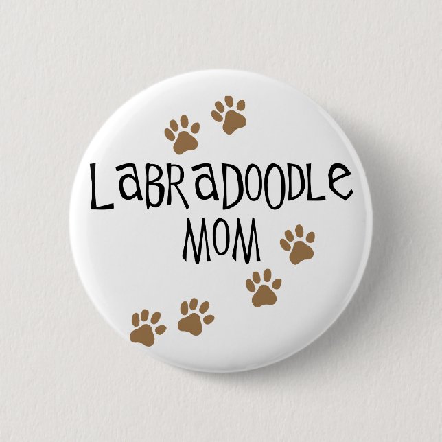 Labradoodle Mom Pinback Button (Front)