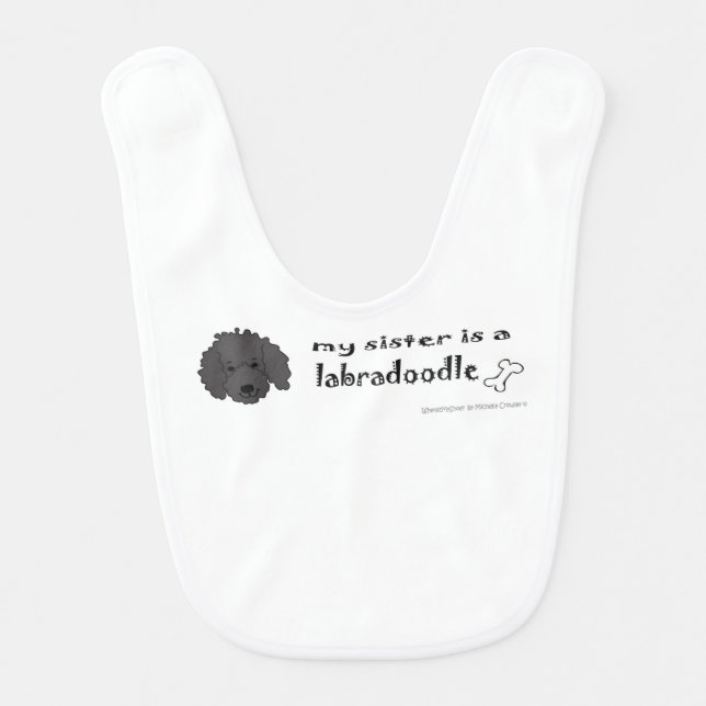 labradoodle - more baby bib (Front)