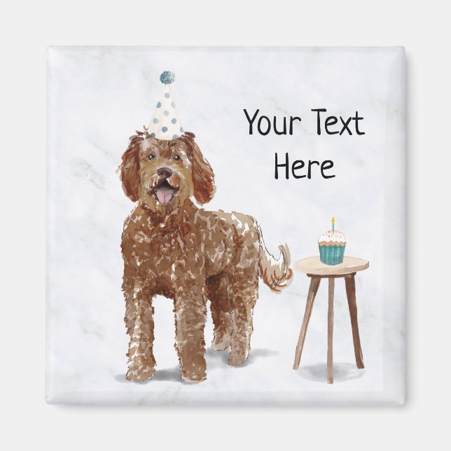 Labradoodle Personalised magnet (Front)