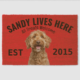 Labradoodle Personalized Fiber Doormat