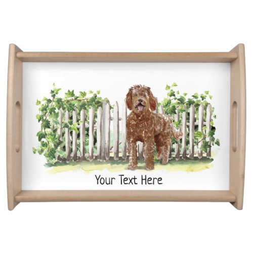 Labradoodle Personalized Serving Tray