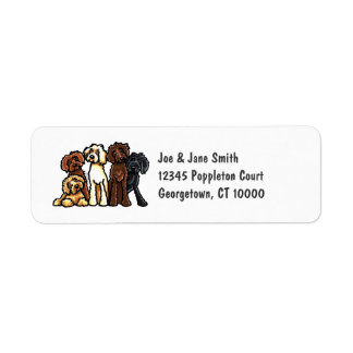 Labradoodle Rainbow Label