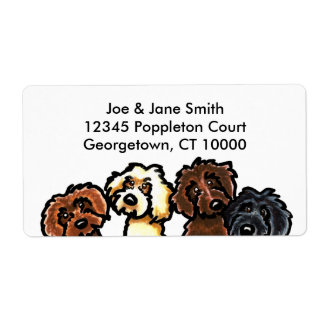 Labradoodle Rainbow Label