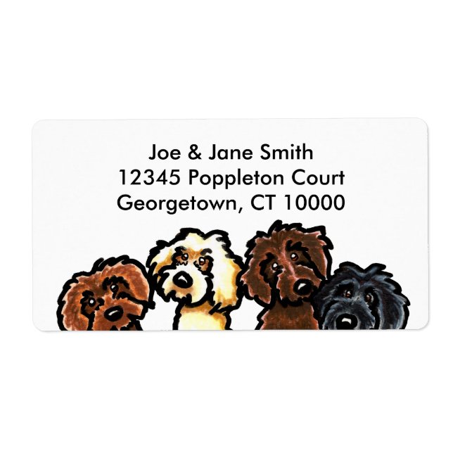Labradoodle Rainbow Label (Front)