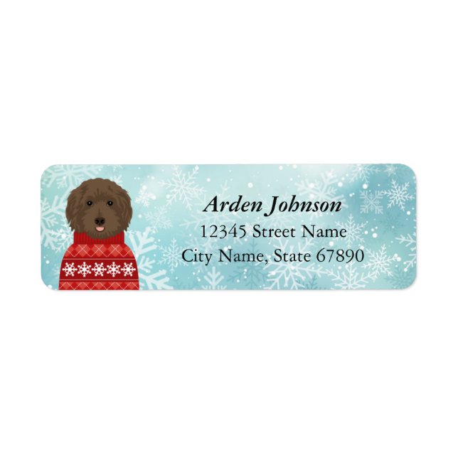 Labradoodle Return Address Labels (Front)