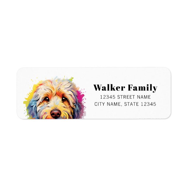 Labradoodle Return Address Labels (Front)