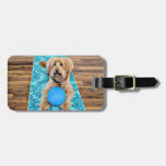 Labradoodle - Riley - Yoga Dog Luggage Tag at Zazzle