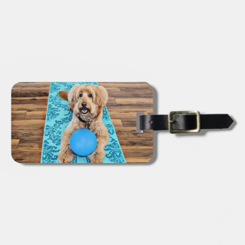 Labradoodle _ Riley _ Yoga Dog Luggage Tag