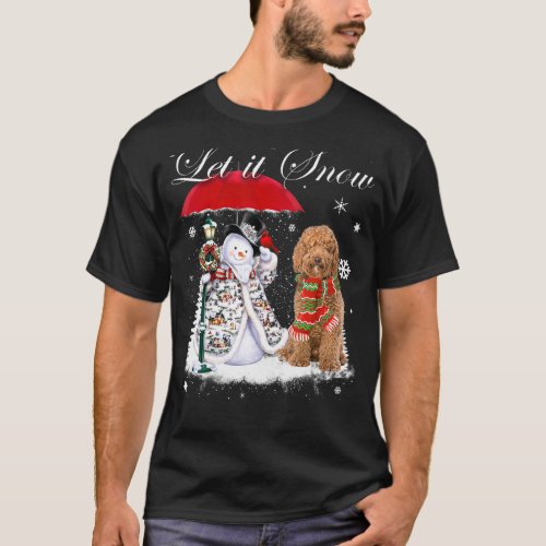 Labradoodle Santa Dog Christmas Snowman Xmas Pajam T_Shirt