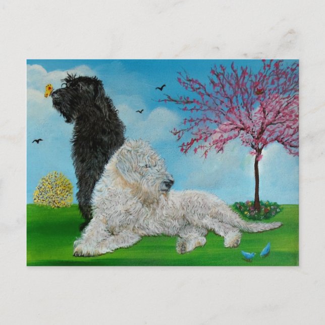 Labradoodle Spring Postcard (Front)