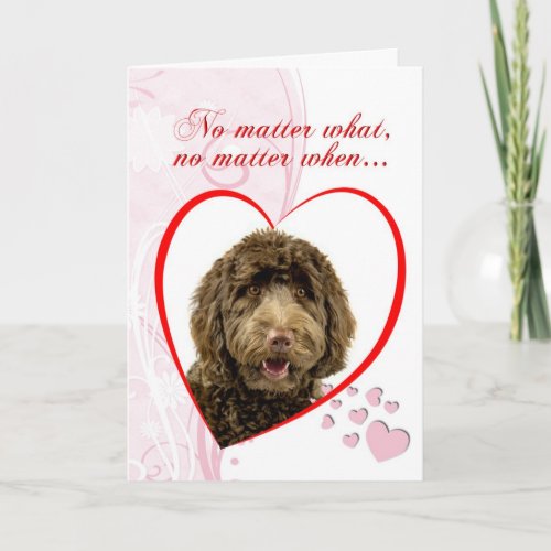 Labradoodle Valentines Day Card