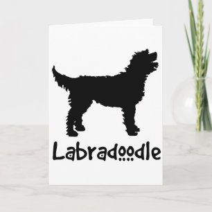Labradoodle w/ Cool Text (in black) Card