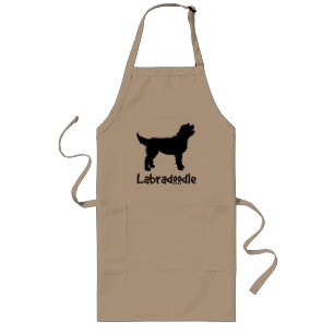 Labradoodle w/ Cool Text (in black) Long Apron