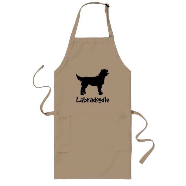 Labradoodle w/ Cool Text (in black) Long Apron (Front)