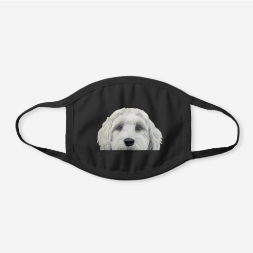 Labradoodle white Cotton Face mask by miart