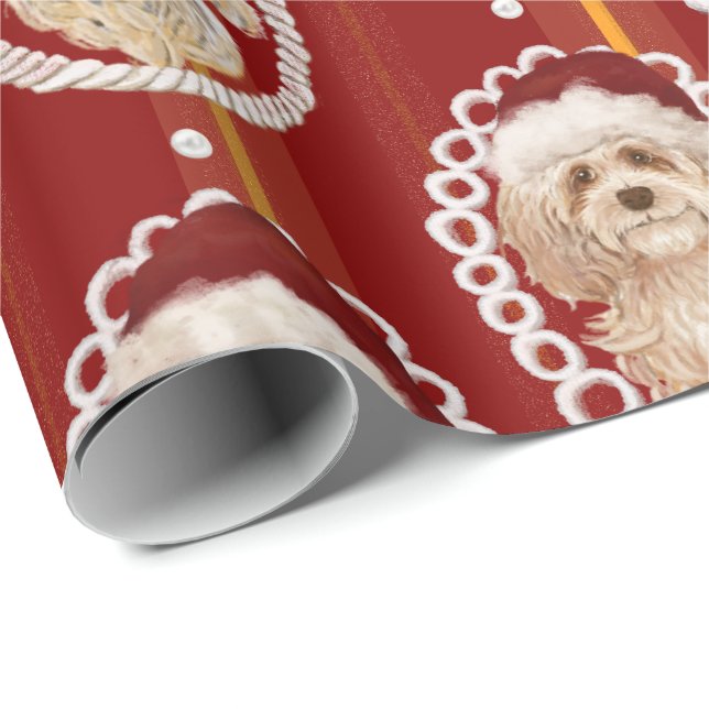 ©LabraDoodleFriends Dog Labradoodle wrapping red Paper (Roll Corner)